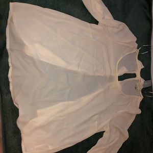 sheer cream/pearl colored blouse- new with tags 10$